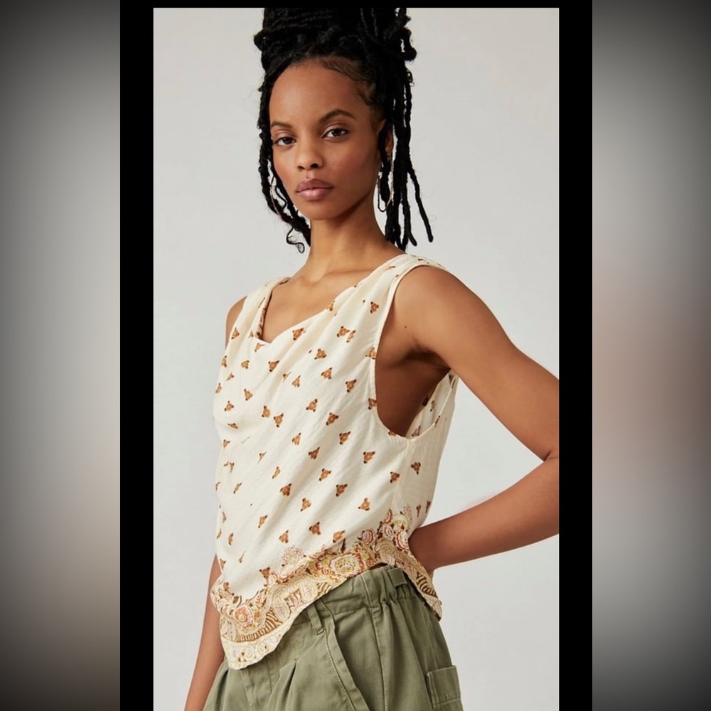 Free People Silas Cowl Neck Top